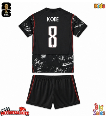 Canada Ismael Kone #8 Replica Away Stadium Kit for Kids World Cup 2026 Short Sleeve (+ pants)